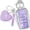 Silver-purple, variant on Key Fob Cover Compatible with Toyota Land Cruiser Venza RAV4 4Runner Corolla Cross Grand Highlander Tundra Crown Tacoma Camry Keychain Case Holder Protector,Gold-pink