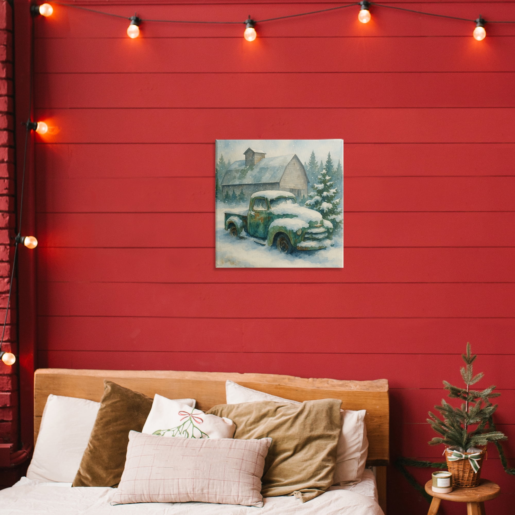 Stupell Industries Nostalgic Winter Farm Truck Canvas Wall Art, design by Antony Smith