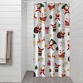 thumbnail image 2 of White Christmas Santa and Gift Pattern Shower Curtain 36"x72" ,Bathroom Decorative Shower Curtains Set with 12 Hooks,Modern Waterproof Washable Shower Curtain, 2 of 6