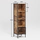 thumbnail image 3 of Gabinete de Almacenamiento de 4 Niveles HOMEMAKE FURNITURE Organizador con Puerta de Malla De Hierro Industrial, 3 of 6