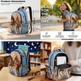 thumbnail image 2 of KUIFORTI Brown Horse Backpack for Boy School Bag and Lunch Box Kid Backpack Set of 4 Pencil Bags Water Bottle Sleeve for Elementary Primary Middle School Student Supplies, 2 of 7