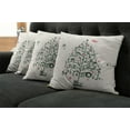 thumbnail image 5 of Ambesonne Christmas Throw Pillow Cover 4 Pack, Tree and Fairies, 24", Red and Green, 5 of 5