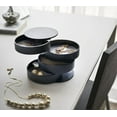 thumbnail image 1 of Jewelry Organizer Case 360 Degree Round Rotating Jewelry Storage Box Necklace Bracelet Ring Earring Display Tray Holder, 1 of 5