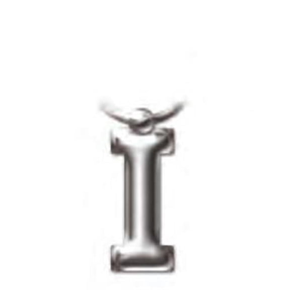 Solid Metal Initial Keyring - I