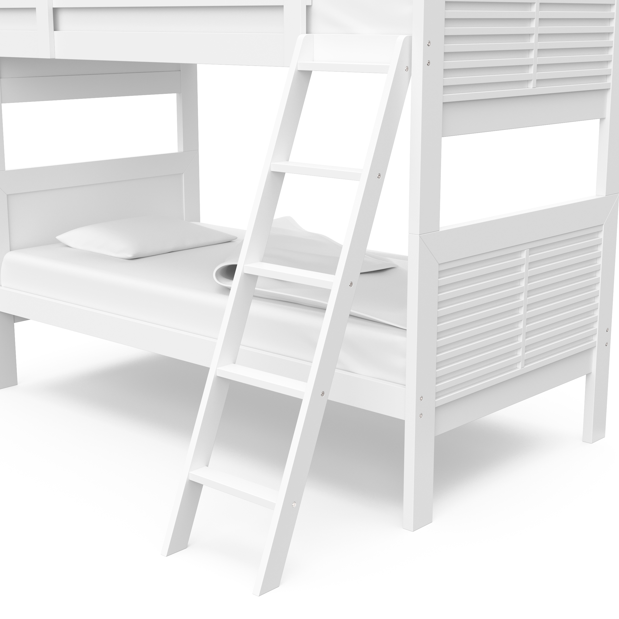 Storkcraft Milo Twin Kids Bunk Bed, White