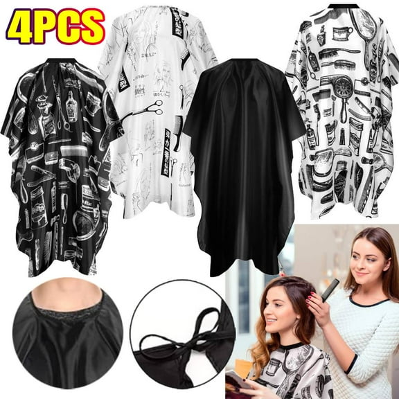 4 Pack Hair Capes, Professional Barber Cape, Haircut Barber Cape Cover, Adjustable Hairdressing Salon Cape for Stylists and Barbers