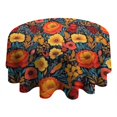 thumbnail image 4 of Pioneer Flower Round Tablecloth 60" X 60",Wrinkle Wipeable Table Cloth for Kitchen Dining Room Picnic Patio Party, 4 of 6