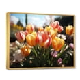 thumbnail image 2 of Designart "Yellow Tulips landscape Vibrant" Floral Floater Framed Canvas Wall Art, 2 of 7