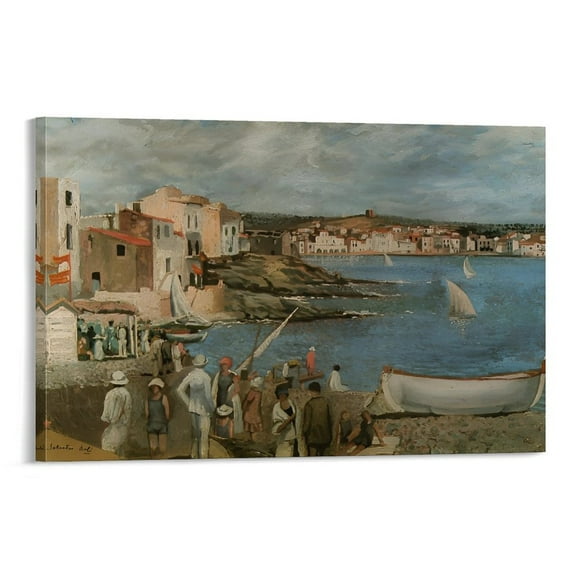 Salvador Dali Print Painting Llaner Beach in Cadaques(96) Home Decor Poster Wall Art Hanging Picture Print Bedroom Decorative Painting Posters Room Aesthetic 20x30inch(50x75cm)