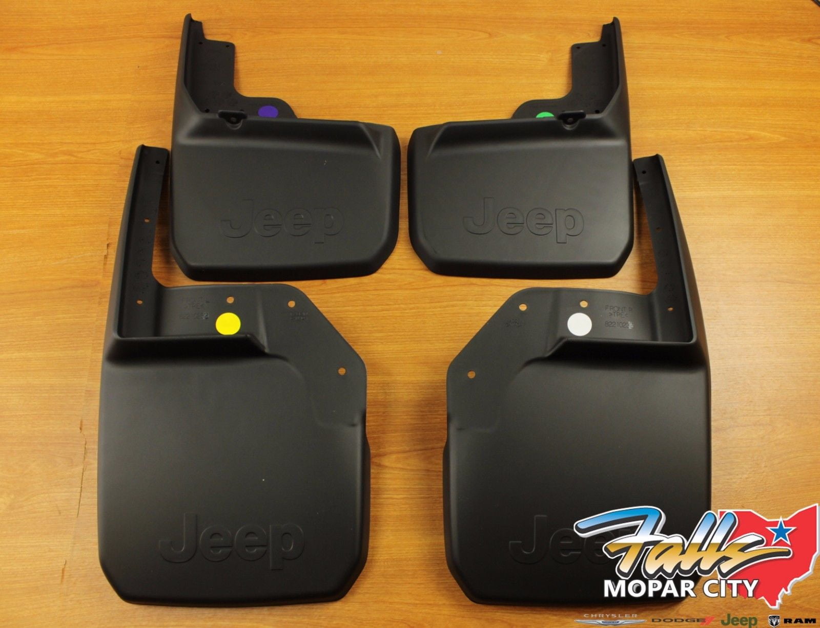 0718 Jeep Wrangler JK Front & Rear Deluxe Molded Splash Guards Mud