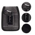 thumbnail image 4 of Luxmo Belt Holster for Samsung Galaxy Flip 2 Case - Vertical Rugged Denim Nylon Hybrid Fabric Phone Carrying Pouch (Fits with Cases) with LED Flashlight - Black, 4 of 9