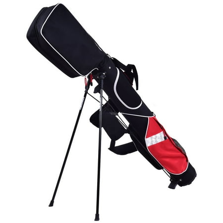 5'' Sunday Golf Bag Stand 7 Clubs Carry Pockets Travel Storage