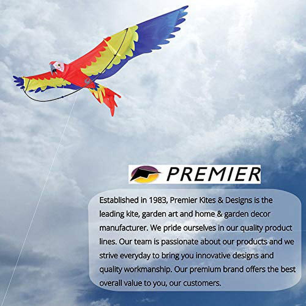 Premier Kites 7 Ft Parrot 3D Kite Big Kite for Adults and an Easy to Fly Kite for Kids | Extra Large Kite Has a Huge 86 inch Wingspan and a 41 inch Body