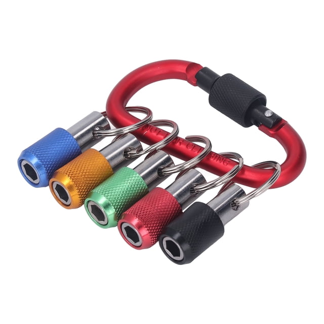 Soporte De Bits De Vástago Hexagonal Rápido Barra De Extensión De Llavero 5 Enchufes De Color Compatibles Con Destornilladores Y Taladros Eléctricos