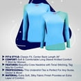 thumbnail image 3 of ACTIVE UNIFORMS Women's Under Scrub Tee Crew Neck Long Sleeve T-Shirt 2 - Pack (Aqua Blue, Small), 3 of 6