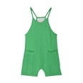 thumbnail image 6 of Xdegoge Girls Rompers 10-12 Pants Jumpsuit Dressy Sleeveless Summer Jumpers Cute Spaghetti Strap Romoers with Pockets Toddler Girl Clothes Clothes Under 5.00 Men, 6 of 7
