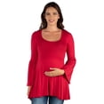 thumbnail image 3 of Maternity Scoop Neck Bell Sleeve Swing Top, 3 of 6