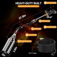 thumbnail image 6 of Heavy-Duty Propane Torch, 1,800,000 BTU Weed Burner Torch Kit with Built-in Igniter, 30 Inch Flame, 10 FT Hose, Detachable Long Reach Handle, 6 of 7