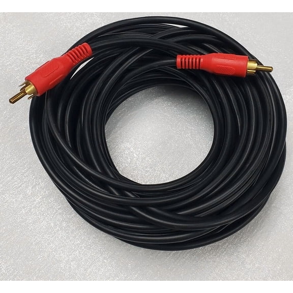 Ptc 25 Ft Rca Aux Audio Cable Rca Male Gold-Plated Av Cord For Hdtv Dvd Vcr