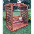 thumbnail image 2 of Western Red Cedar Jamesport Arbor with Deck &amp; Swing, 2 of 2
