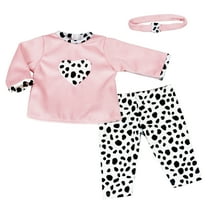 Sophia's 3 Piece Dalmatian Print Set for 15" Dolls, Pink