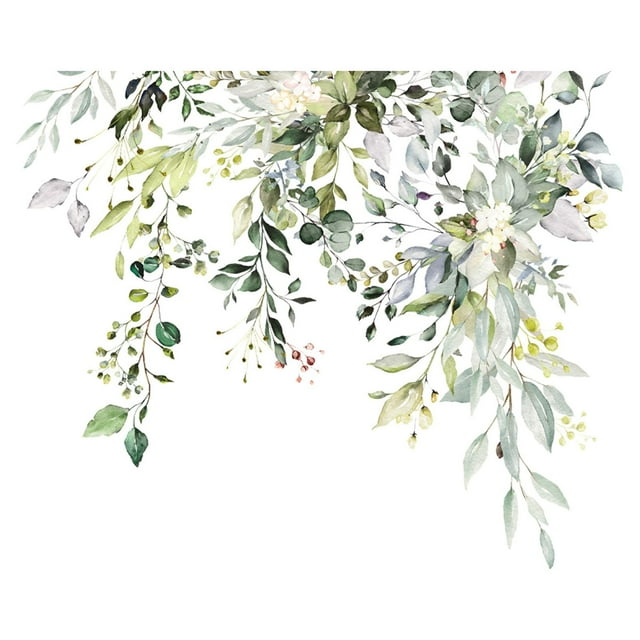 Pegatina para inodoro, hojas de plantas autoocupadas, pegatinas decorativas DIY para decoración del hogar, pegatinas de pared para cocina, baño y sala