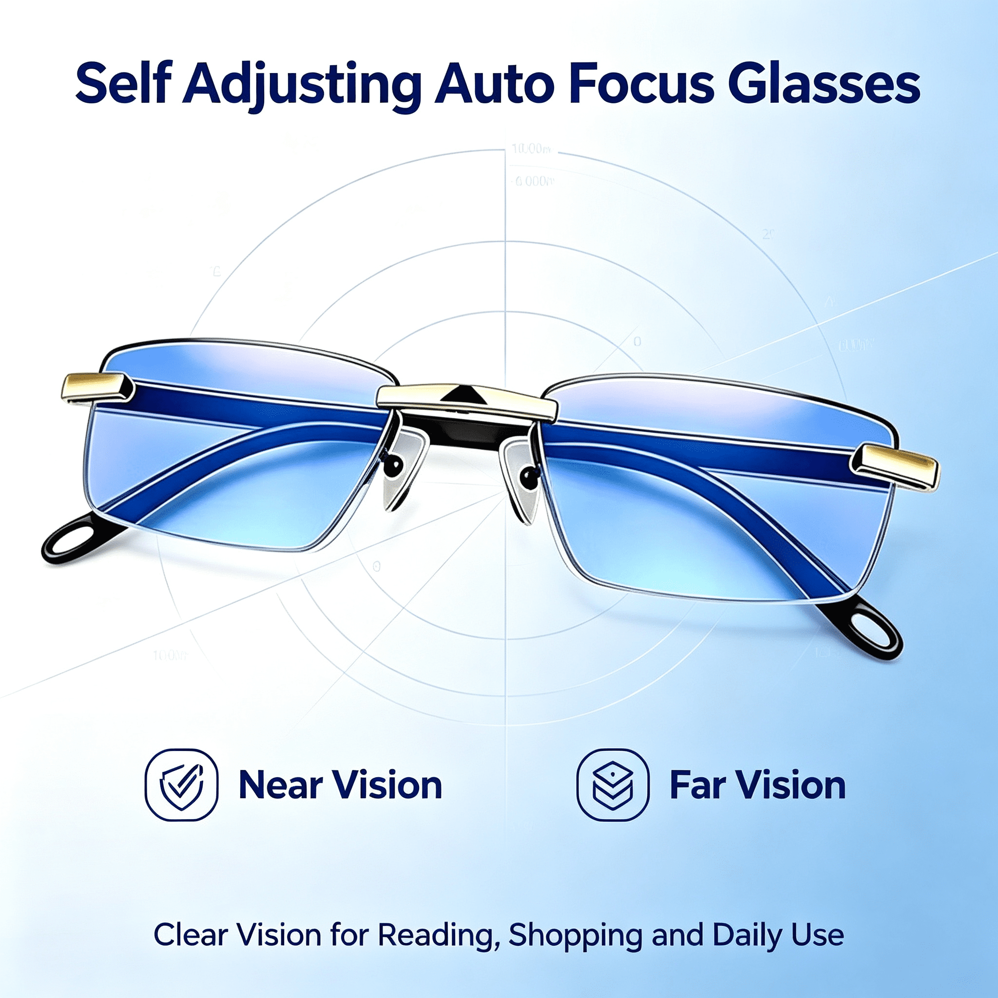 Lanola 2026 New Clarity Blue Glasses Self Adjusting, Auto Focus Glasses Self Adjusting, Self Adjustings Glassess Far and Near