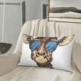 thumbnail image 5 of Sikiie American Giraffe Style Print Plush Pillow Cover, Wrinkle-proof and Stain-resistant Pillow Protector without Pillow Core, Home Decoration-14"x20", 5 of 6