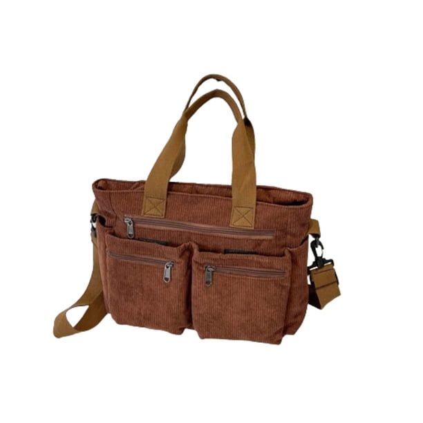 Crossbody Bolsas para Mujeres 2025 Nuevo Japonés Y Coreano Multi Compartimento Viajero Bolso de Corduroy de Mujeres de Gran Capacidad Bolso Tote para Mujeres