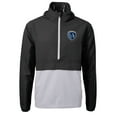thumbnail image 2 of Men's-Cutter & Buck  Black Sporting Kansas City Charter Eco Recycled Anorak Hooded Half-Zip Jacket, 2 of 3