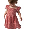 thumbnail image 3 of Modern Moments by Gerber Toddler Girl Smocked Dress with Bows, Sizes 12M-5T, 3 of 12