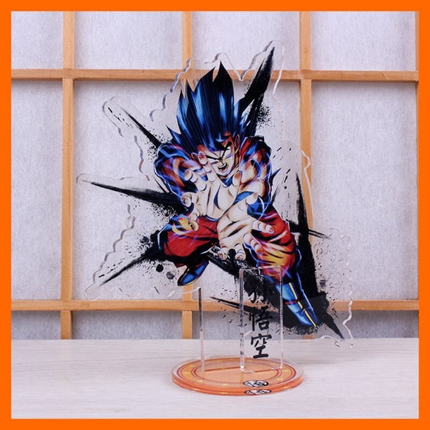 Animación de Dragon Ball Super Saiyan, Son Goku, Kakarotto, modelo de decoración de escritorio, adorno acrílico, juguete para niños, Decoración, regalo Gong Bohan LED