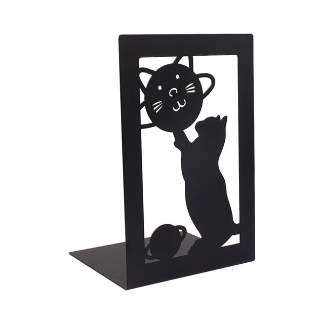 Sujetalibros Decorativos mayimx Organizador Soporte para Libros Resistente Gato