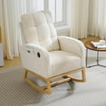 thumbnail image 4 of Garvee Nursery Rocking Chair 34.2 x 25.9 x 40.9", with USB Port, High Back, Beige, 4 of 9