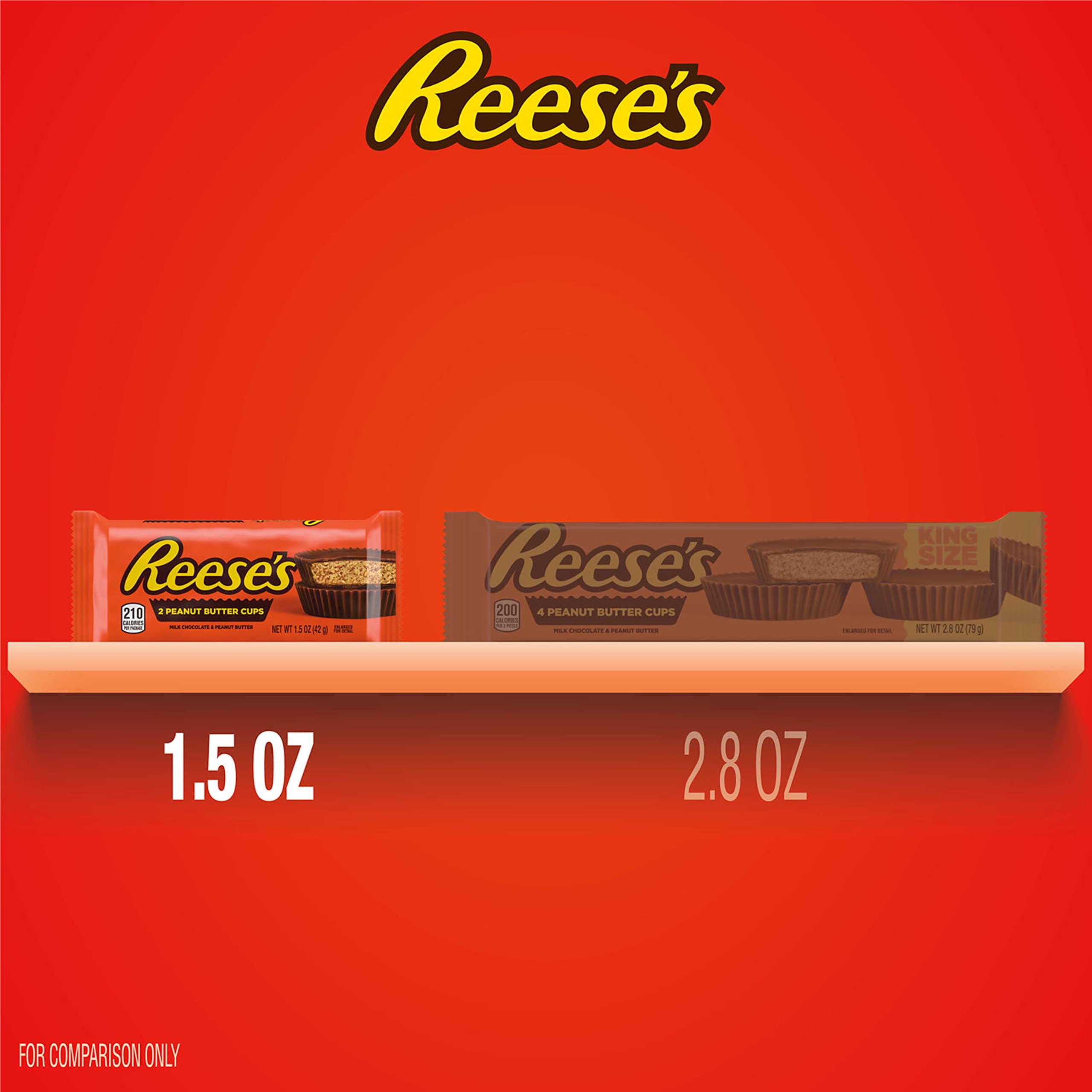 Reese's Milk Chocolate Peanut Butter Cups, Valentine's Day Candy Packs, 1.5 oz (6 Count)