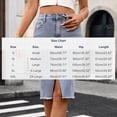 thumbnail image 4 of Jsaierl Women’s Denim Midi Skirt High Waist Slim Fit Jean Skirt with Front Slit for Casual and Street Style, 4 of 8