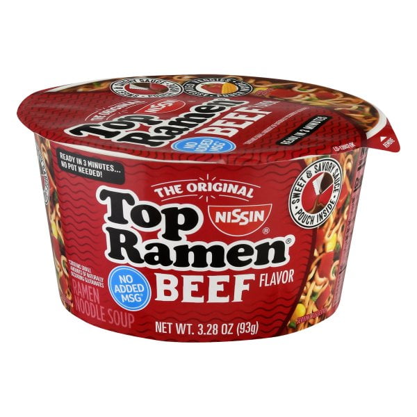 Nissin Foods Nissin Top Ramen Bowl Beef - Walmart.com - Walmart.com