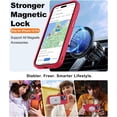 thumbnail image 2 of Ultra Strong Magnetic for iPhone 15 Pro Case, [Compatible with Magsafe]  Slim Translucent Matte Shockproof Case for iPhone 15 Pro Case 6.1 inch, Red, 2 of 12