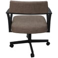 thumbnail image 4 of Carolina Swivel Tilt Metal Dining Caster Chair - Basin Beige Fabric - Gray Frame, 4 of 6