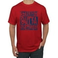 thumbnail image 1 of Straight Outta Los Angeles LA Fan | Fantasy Baseball Fans | Mens Sports Graphic T-Shirt, Red, Small, 1 of 4