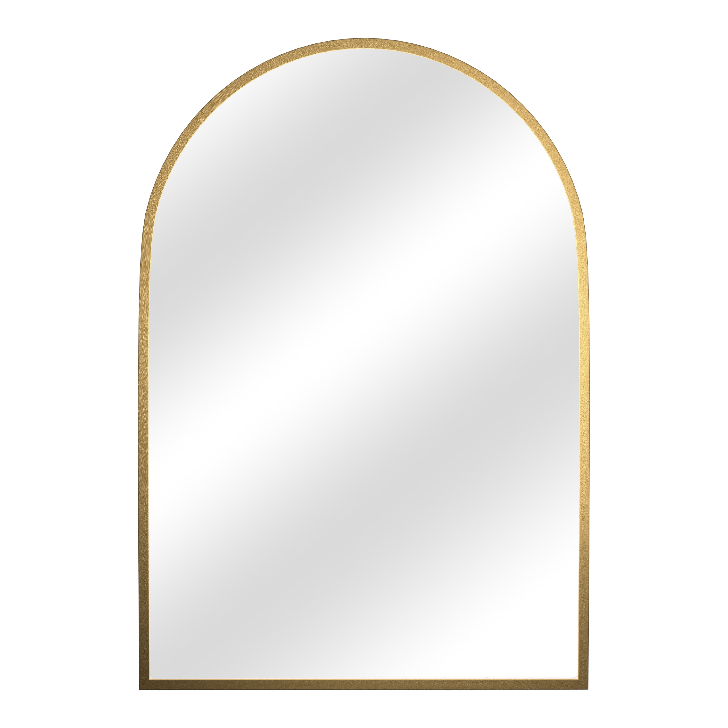 38"x26" Modern Arched Aluminum Alloy Frame Wall Mirror Wall Mounted Mirror,Gold