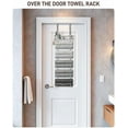 thumbnail image 2 of Hanging Towel Racks for Bathroom No Drill - Over The Door 6-Tier Bath Towel Storage Organizer for Small Bathrooms-Back Door Large Tiered Towel Holder Hanger for Rolled Towels RV Camper Silver, 2 of 7