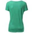 thumbnail image 2 of FashionOutfit Women's Basic Short Sleeve Scoop Neck Dip Hem T-Shirts, 2 of 4