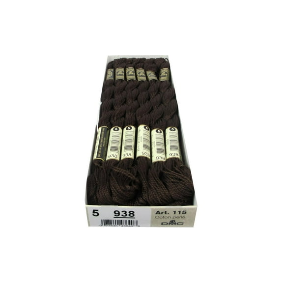 DMC Pearl Cotton Skein Size 5 27.3yd-Ultra Dark Coffee Brown