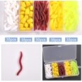 thumbnail image 2 of OROOTL Worm Bass Fishing Lure Kit 170pcs Soft Plastic Earthworm Corn And Maggot Shape Fishing Lures Smelling Fake Worms Fishing Lures Carp Fishing Baits with Box, Freshwater Saltwater Lure Baits, 2 of 7