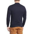 thumbnail image 2 of Arthur Black Men's Solid Navy Blue Pullover Cotton Blend Mock Neck Sweater Shirt, 2 of 3