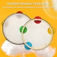 thumbnail image 1 of Tambourines, Handbell Hand Drum with Single Row Metal Cymbals Jingles Musical Percussion Instrument for , KTV, Party, Game, 1 of 6