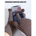 thumbnail image 5 of Spencer Winter Thermal Gloves for Men Touch Screen Glove Knit Thickened Fleece Lining Gloves for Outdoor Driving Cycling, Brown, 5 of 10
