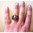 thumbnail image 4 of Red Garnet Ring, Silver Jewelry, 925 Silver Ring, Father's Day, Checker Garnet Axe Ring, January Birthstone Ring, Heavy Mens Ring, Spiritual Healing Gemstone, Christmas, Designer Mens Ring, 4 of 5