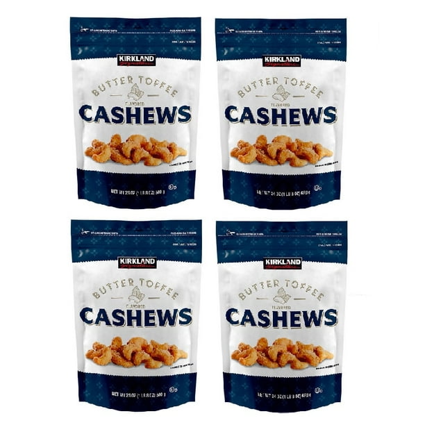 Kirkland Signature Butter Toffee Cashews, 24 oz 4PK
